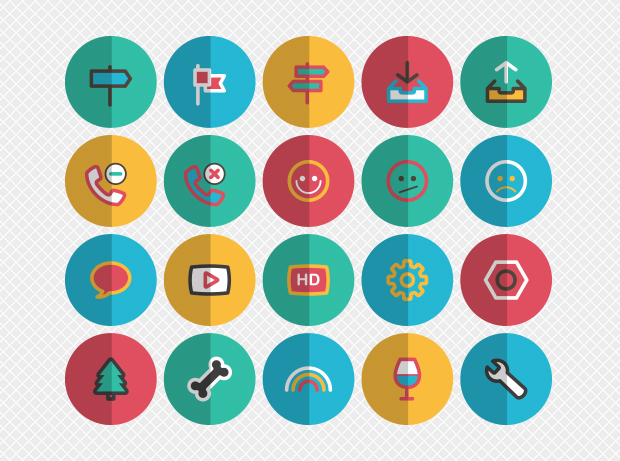 100 Folded Vector Icons